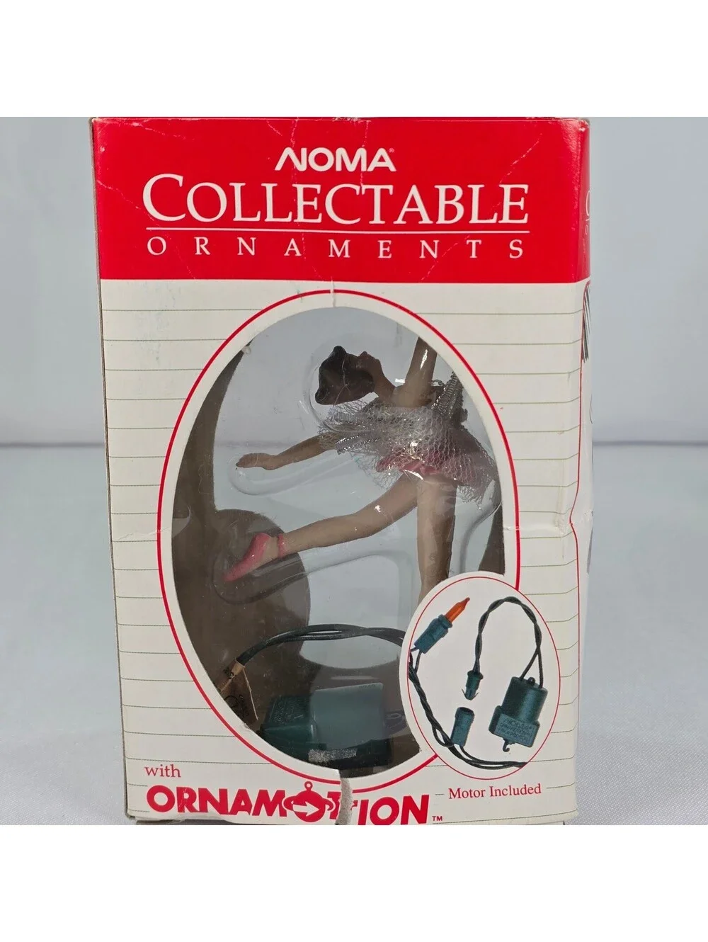 New Vtg Noma Ornamotion Ballerina Christmas Ornament Rotating Motor Vintage 1989